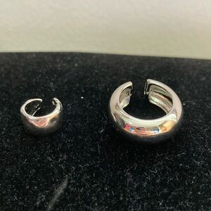 5/$15 NIB Heavy Silvertone Metal Ring & Ear Cuff?